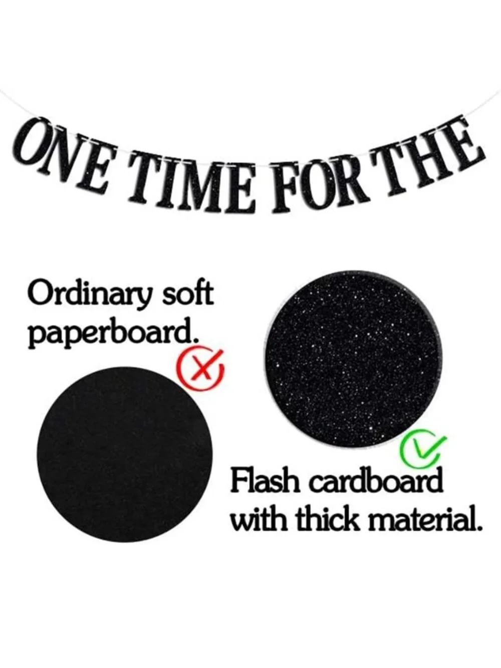 One Time For The Birthday Girl Banner Funny Bday Party Sign Decoration Black